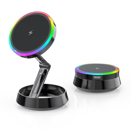 360 Degree Rotation Car Magnetic Wireless Charger Phone Mount Holder