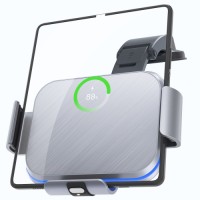 2 Coils 15W Car Wireless Charger for Big Screen Phone Samsung Z Fold 5 4 Xiaomi Huawei Oppo iPhone