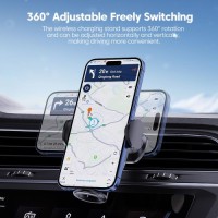 15W Wireless Car Charger Holder for iPhone Huawei Xiaomi Smart Mobile Phones