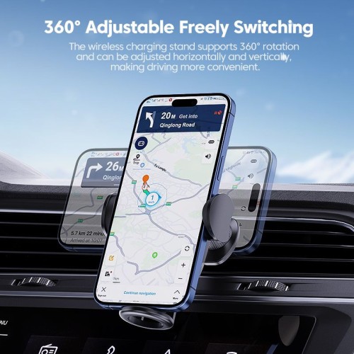 15W Wireless Car Charger Holder for iPhone Huawei Xiaomi Smart Mobile Phones