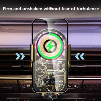 15W Qi Wireless Car Charger Phone Holder Mount for iPhone Samsung Huawei Xiaomi Oppo
