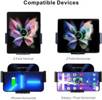 2 Coils 15W Car Wireless Charger for Big Screen Phone Samsung Z Fold 5 4 Xiaomi Huawei Oppo iPhone